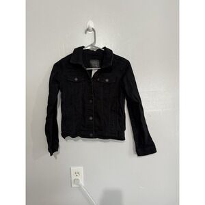 Levi's Kids‎ Black Stretch Denim Trucker Jacket. Sz L 12-13